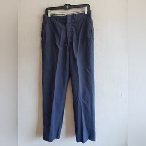 Men's vintage 33R x 30" wool blend pants Navy blue US military trousers Watauga